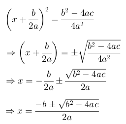 quadratic formula derivation